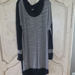 D&G Monochrome Striped Knit Dress